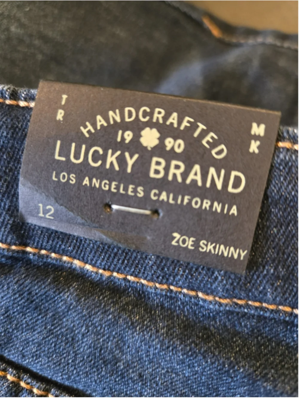 LUCKY BRAND Girls Blue Denim Zoe Skinny Slim Fit Jeans Size 12 NWT (D-43)